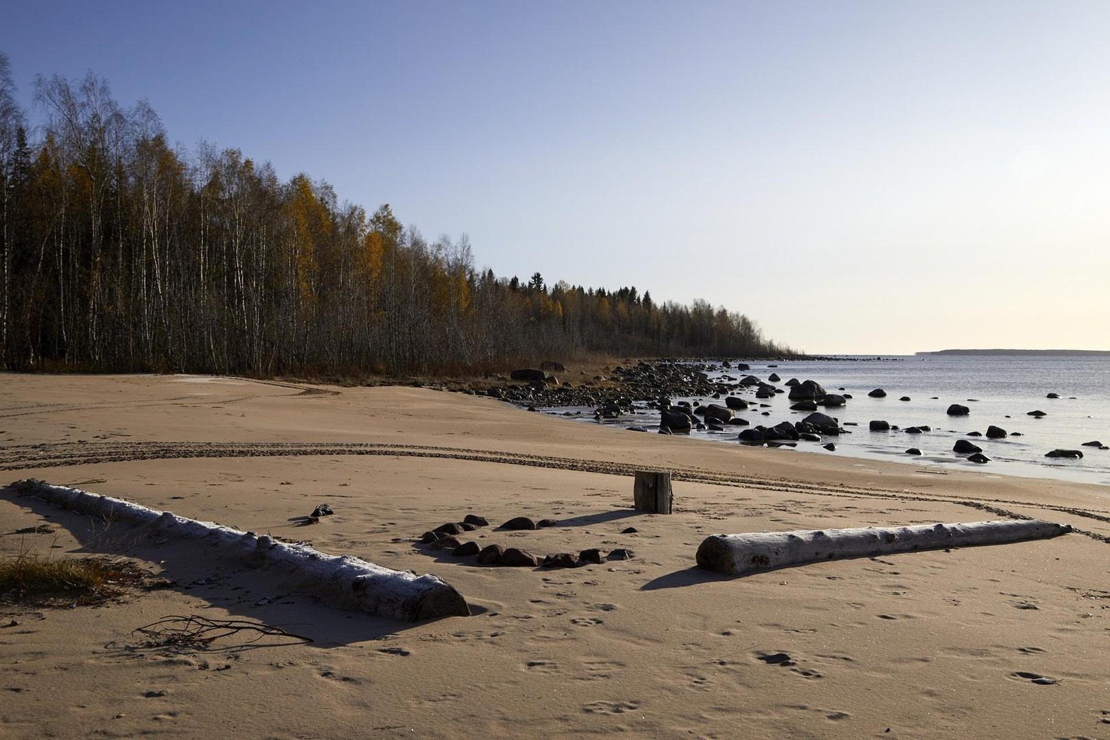 einsame Bucht auf der Insel