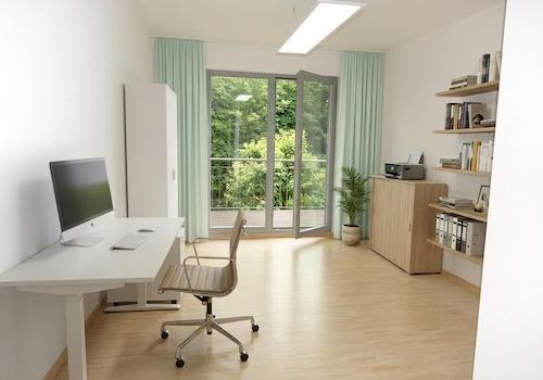 Zweites Zimmer als Büro...