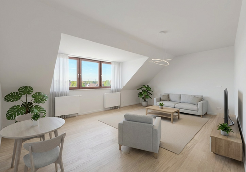 Wohnzimmer mit KI eingerichtet