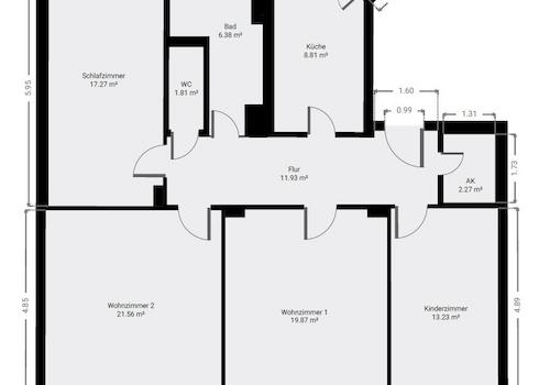 Grundriss WE 2
