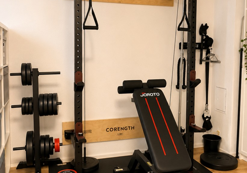 Fitnessbereich im Hobbyraum