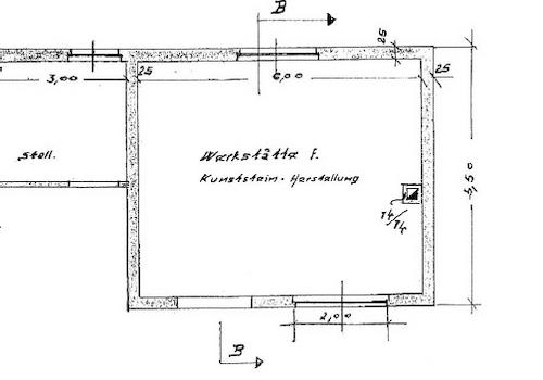 Grundriss Werkstatt