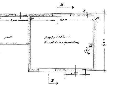 Grundriss Werkstatt
