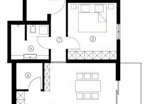 Grundriss Wohnung 1
