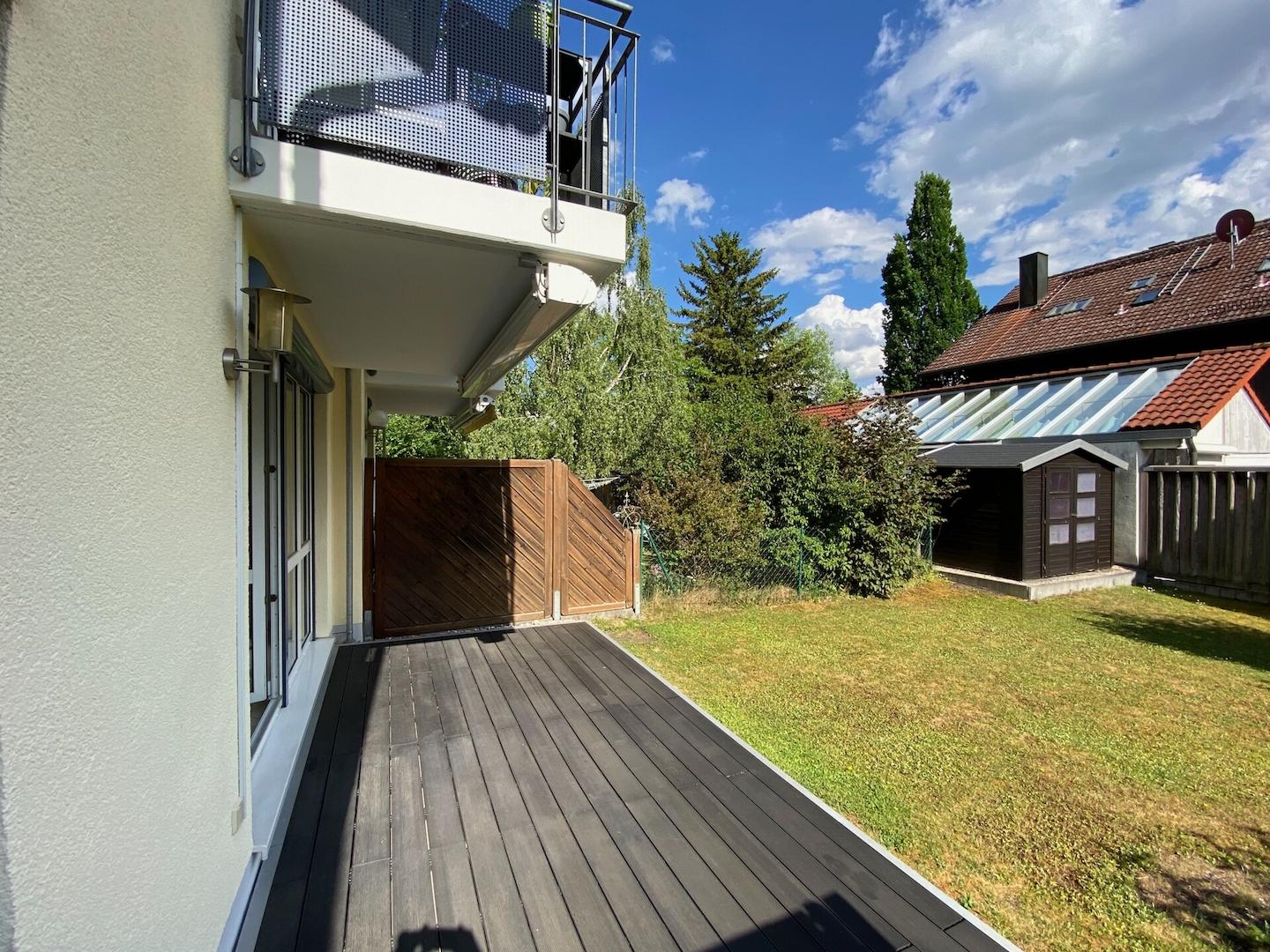 Terrasse:Garten Richtung Osten