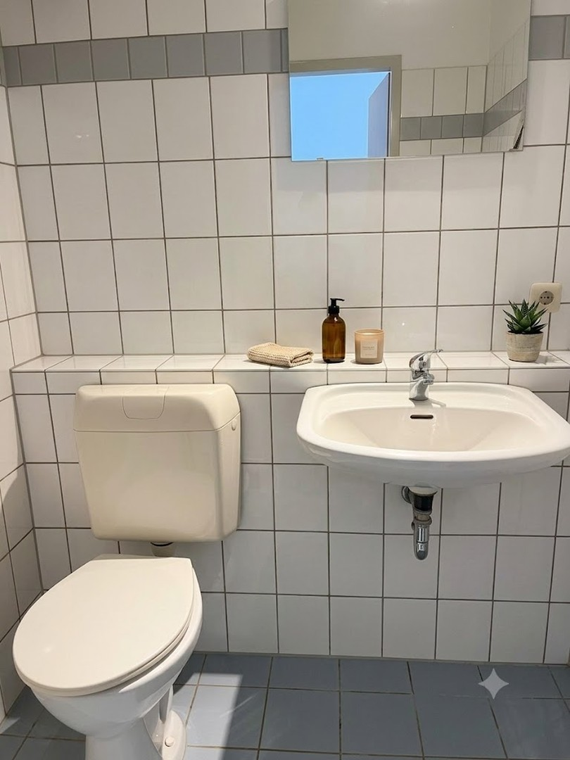 Gepflegtes Duschbad mit WC
