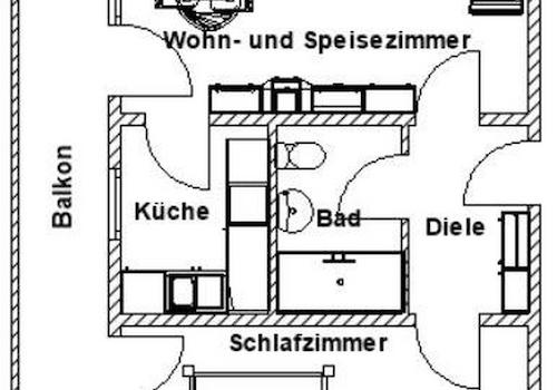 Grundriss – 51 m² Wohnfläche
