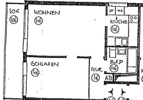 Grundriss – 47 m² Wohnfläche