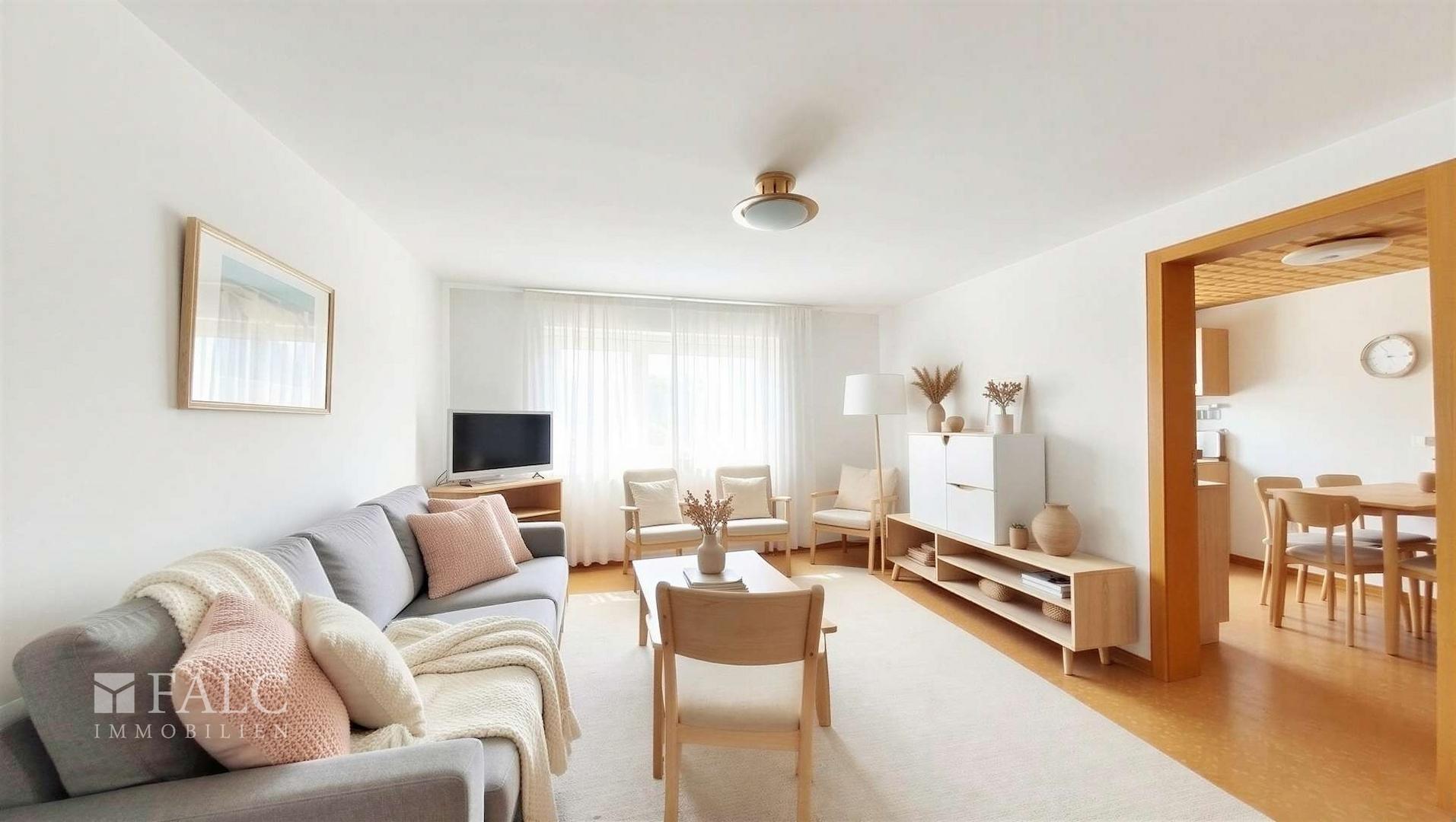 Wohnzimmer EG - (KI generiertes Einrichtungsbeispiel)