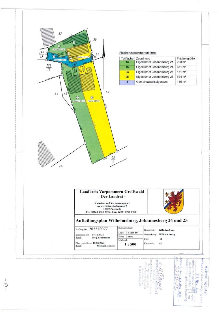 Flächenzusammenstellung