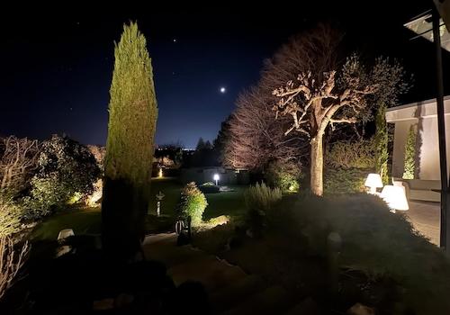 Garten bei Nacht