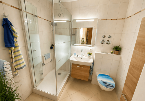 Badezimmer mit Dusche