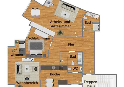 Grundriss (nicht maßstabsgetreu)
