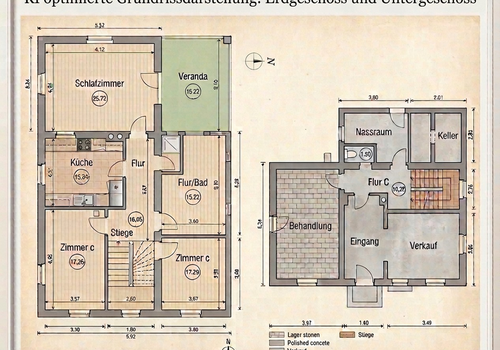 Grundrisse EG+ UG Haupthaus 