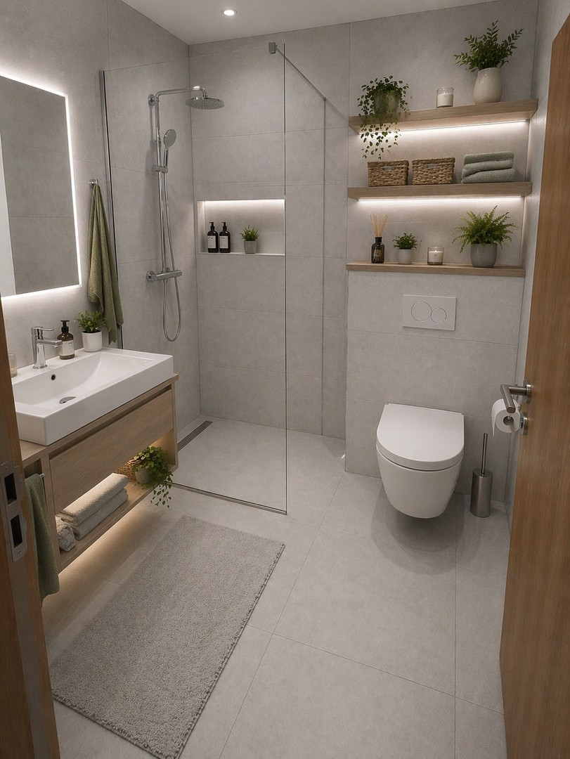Idee Duschbad Erdgeschoss KI
