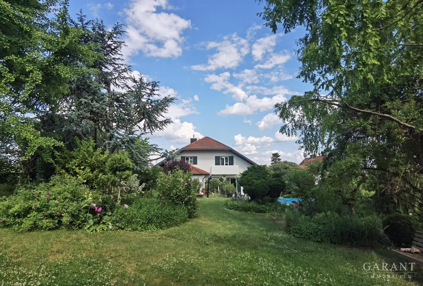 Sicht vom Garten aus