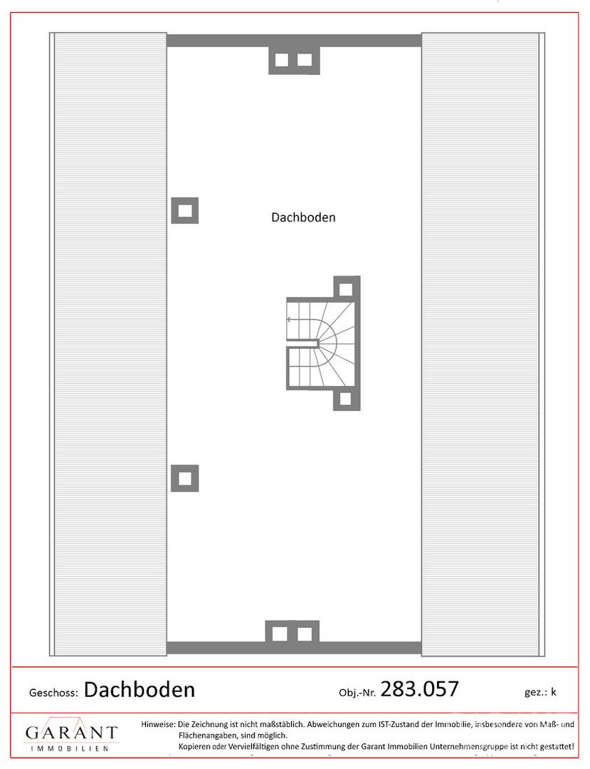 Grundriss Dachboden