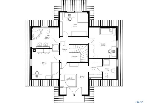 Grundriss Obergeschoss