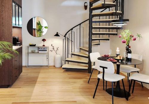 Elegante Wendeltreppe
