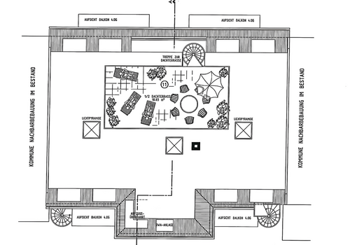 Grundriss Dachterrasse