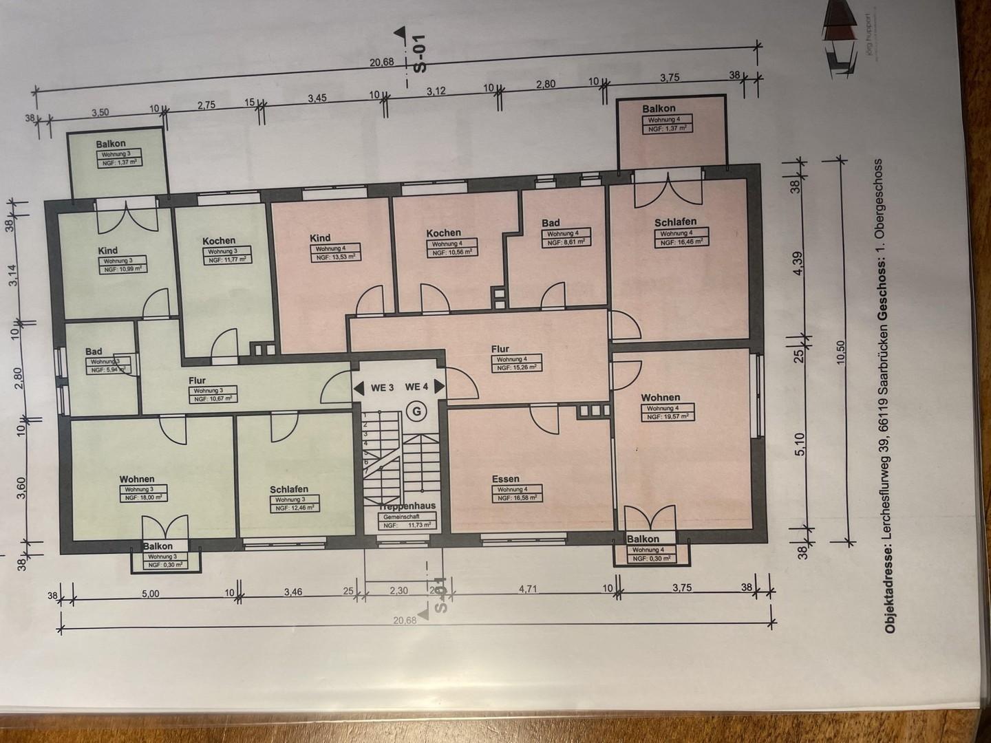 Grundriss Wohnung ( Orange)