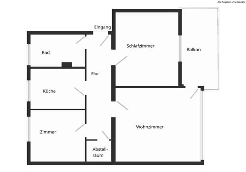 Grundriß der Wohnung