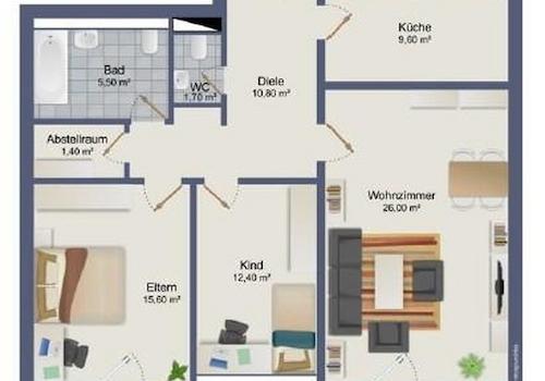 Grundriss der Wohnung