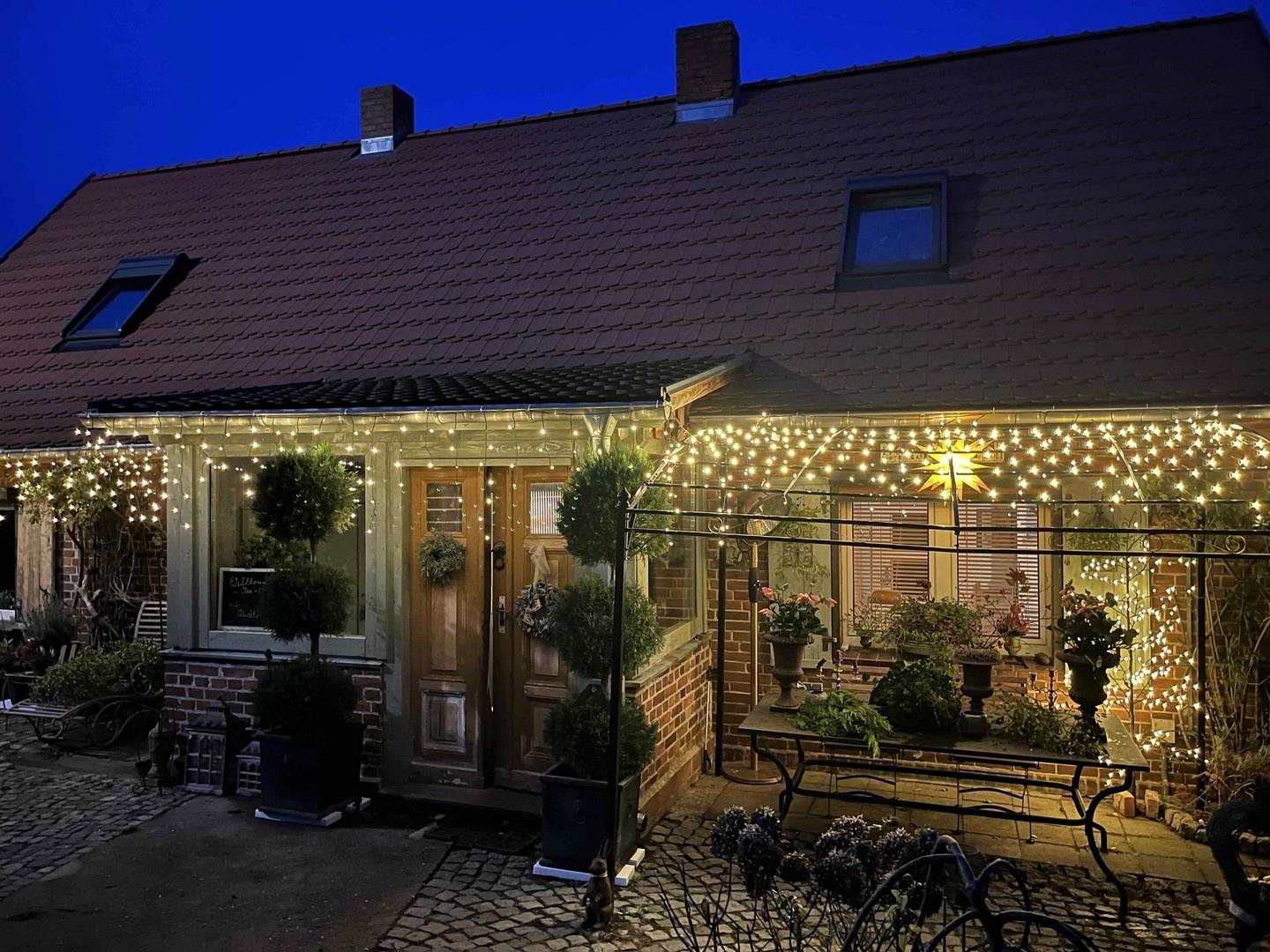 das Haus in der Weihnachtszeit