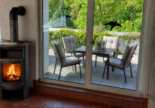 Blick auf die große Terrasse
