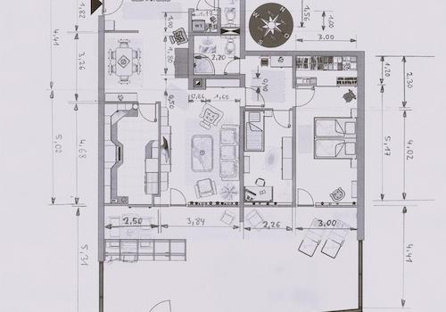 Grundriss mit Bemaßung