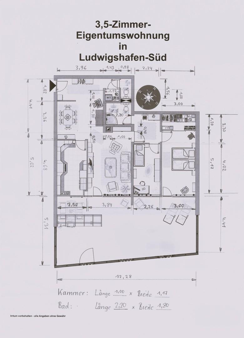 Grundriss mit Bemaßung