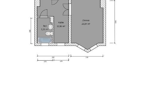 Grundriss mit ca. Maßen