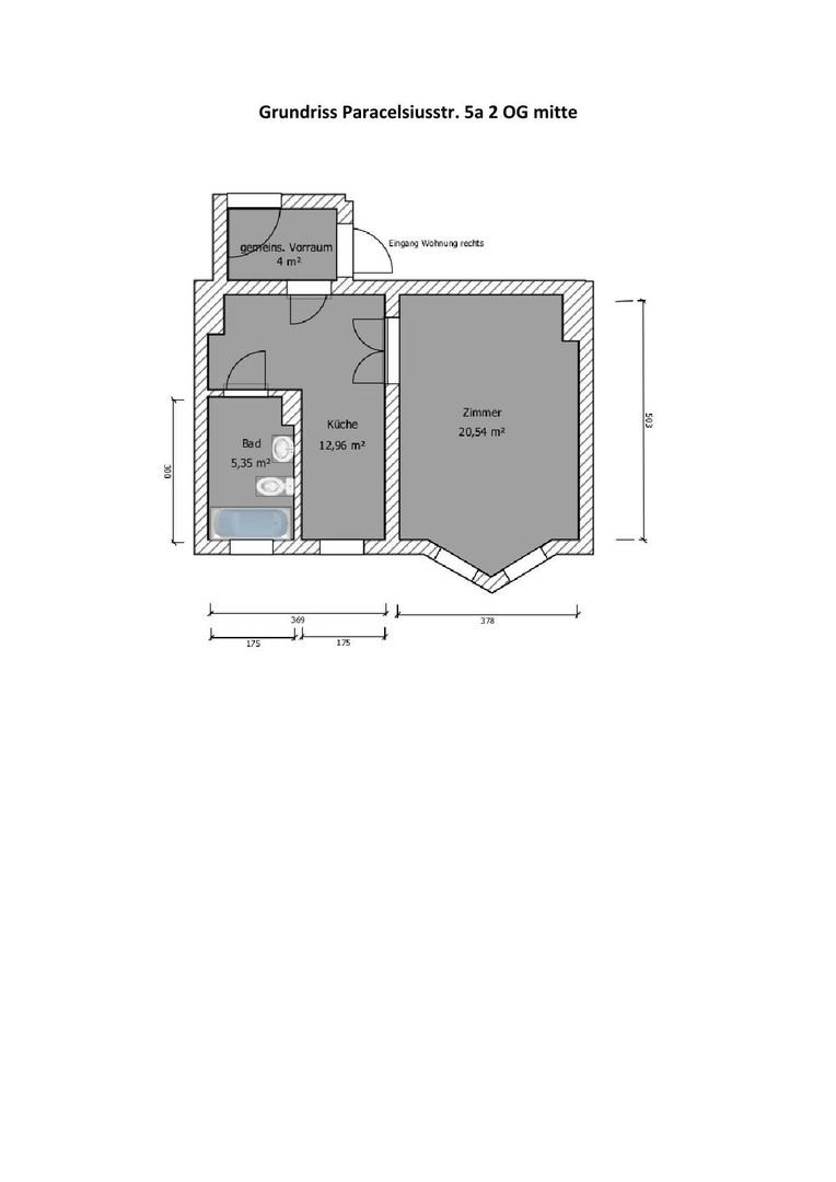 Grundriss mit ca. Maßen