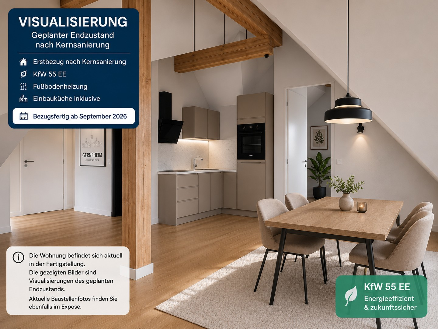 Ansicht Wohnen/Essen