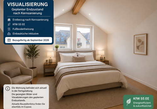 Schlafzimmer im Endzustand