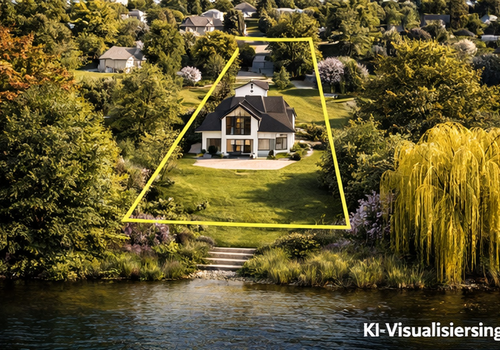 KI-Visualisierung Bebauung See