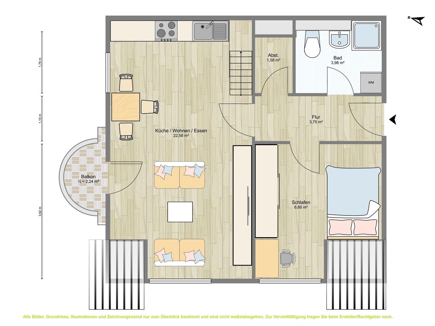 Grundriss der Wohnung