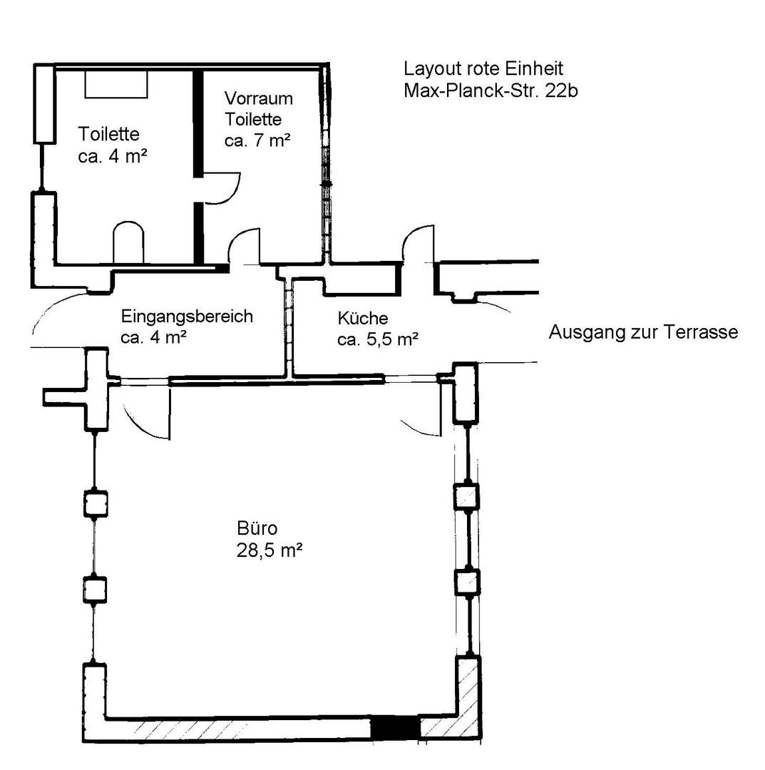 Bürotrakt 49 m²