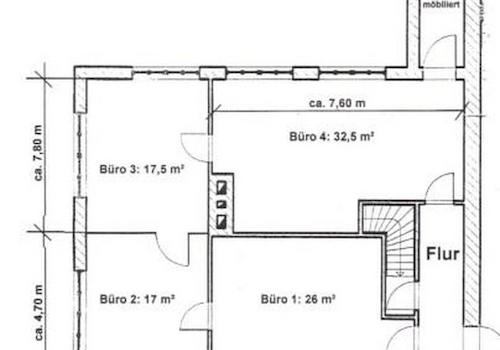 Bürotrakt 100 m²