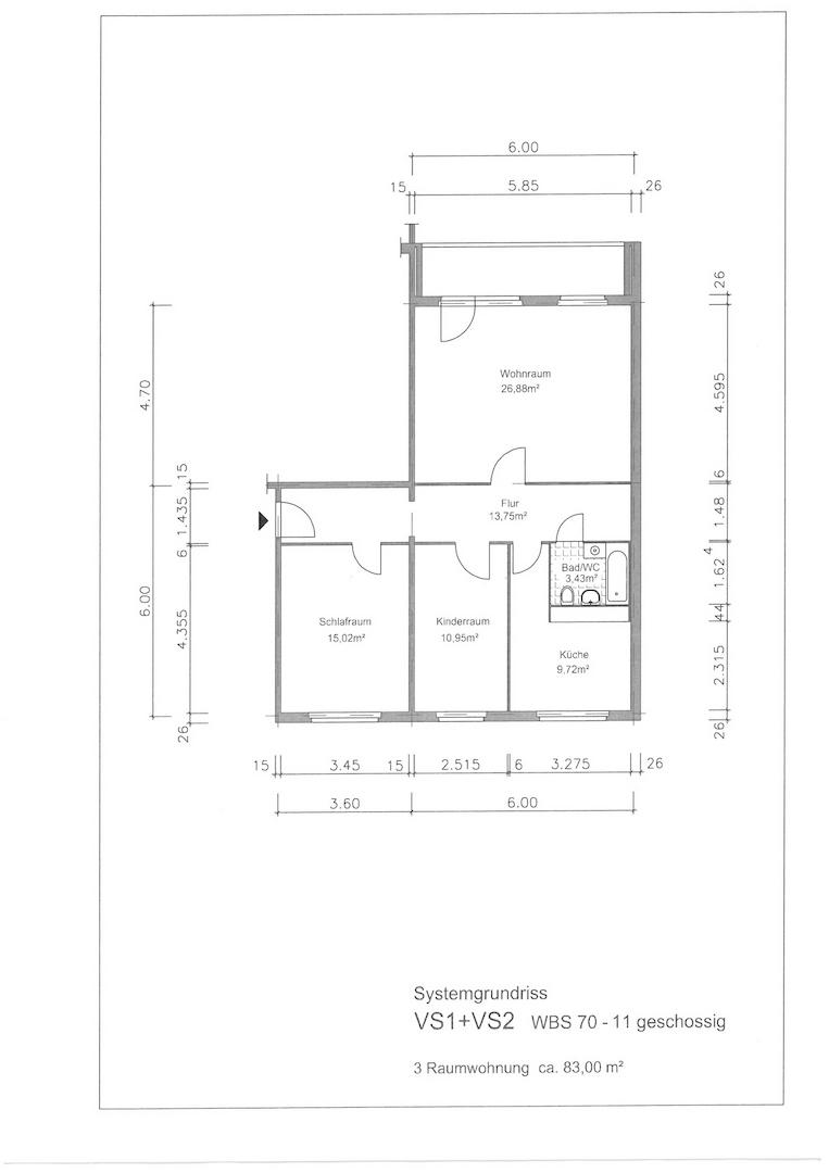 Grundriss (vermaßt)