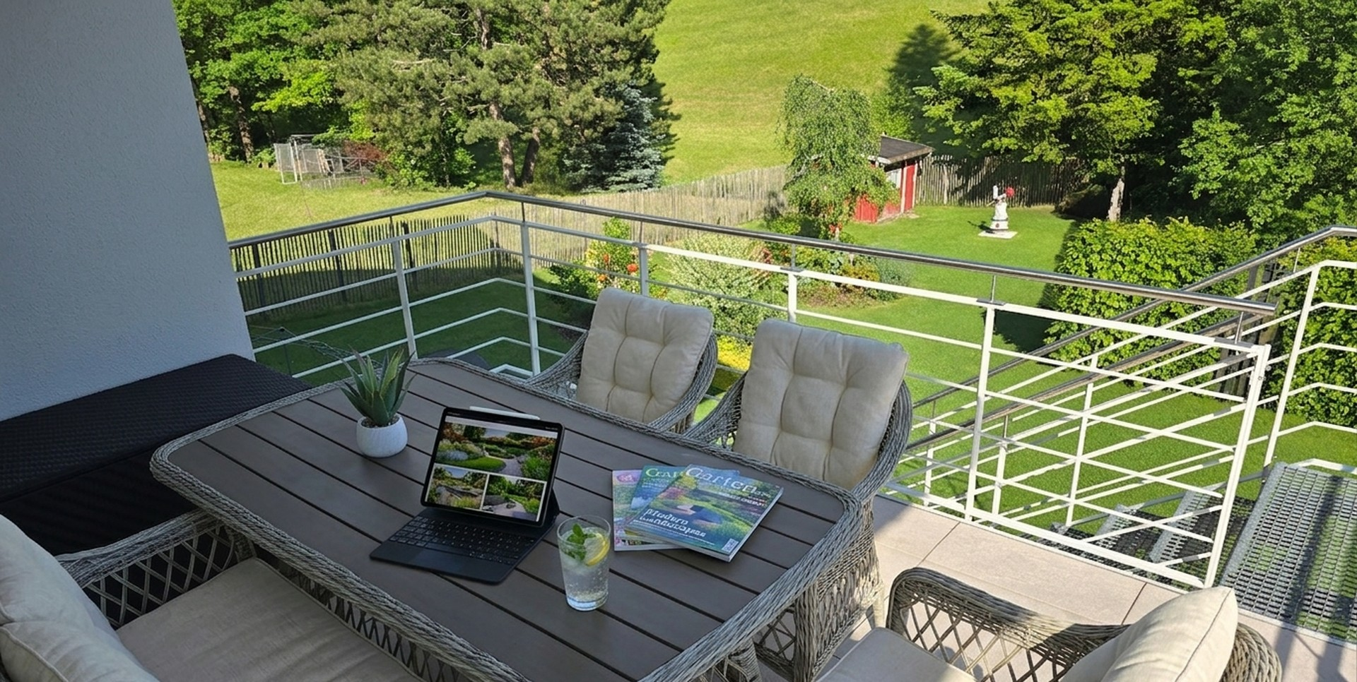 Freisitz mit Gartenblick