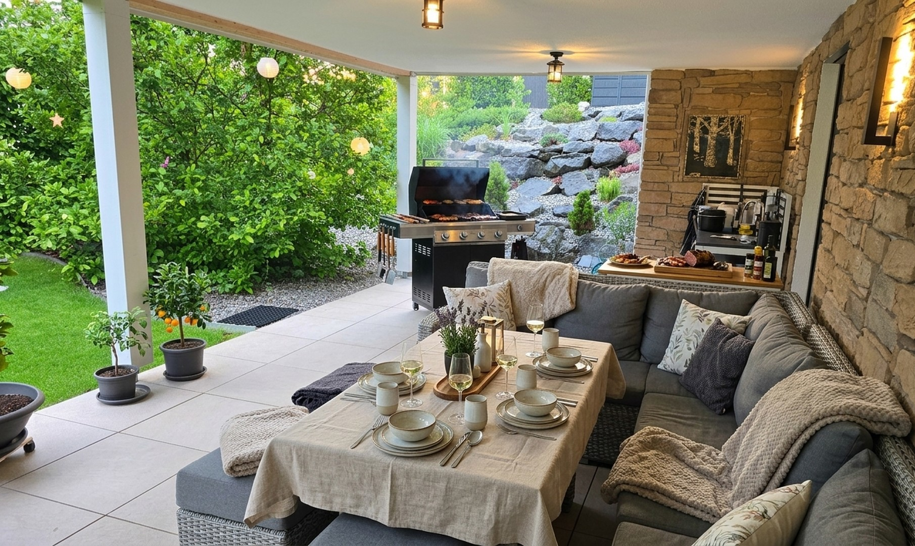 überdachte Terrasse 