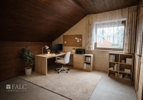 Büro Dachzimmer KI generiert