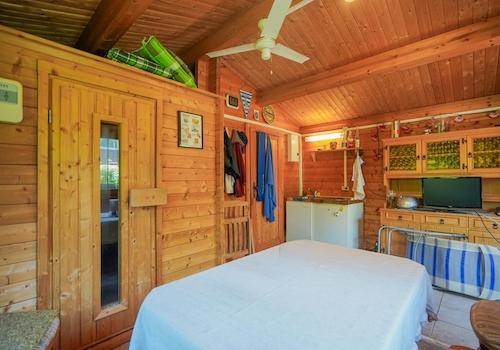 Sauna im Blockhaus