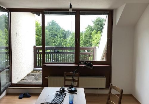 Wohnzimmer und Dachterrasse