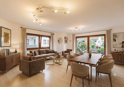 Wohnzimmer (Möbel KI gen.)