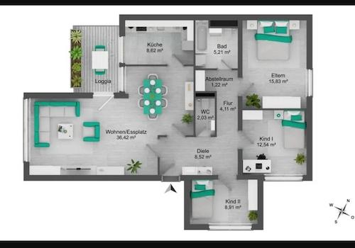4 Zimmer ETW