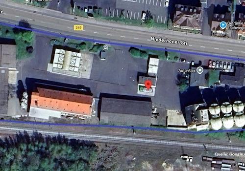 Luftbild markiert