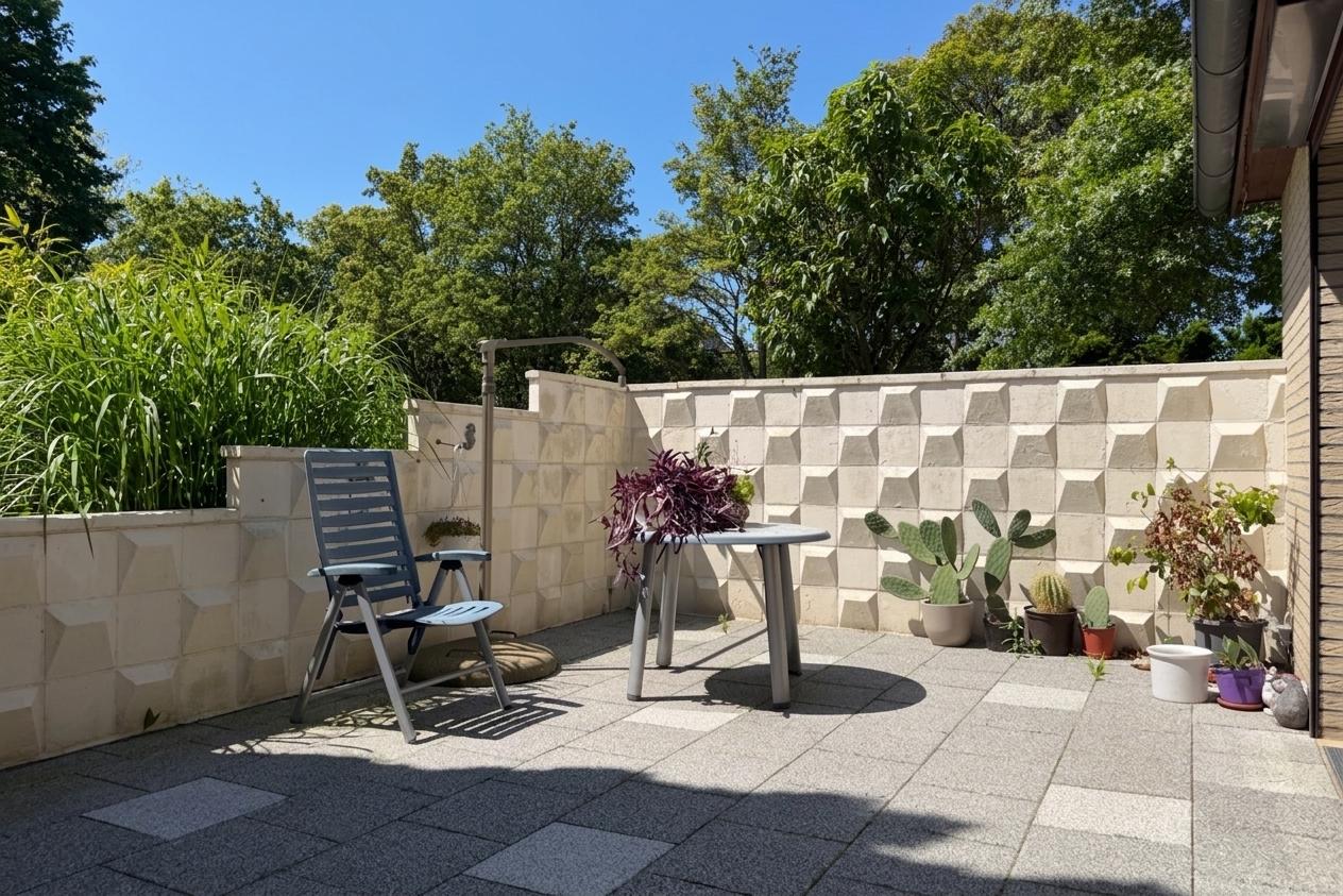geschützte Terrasse