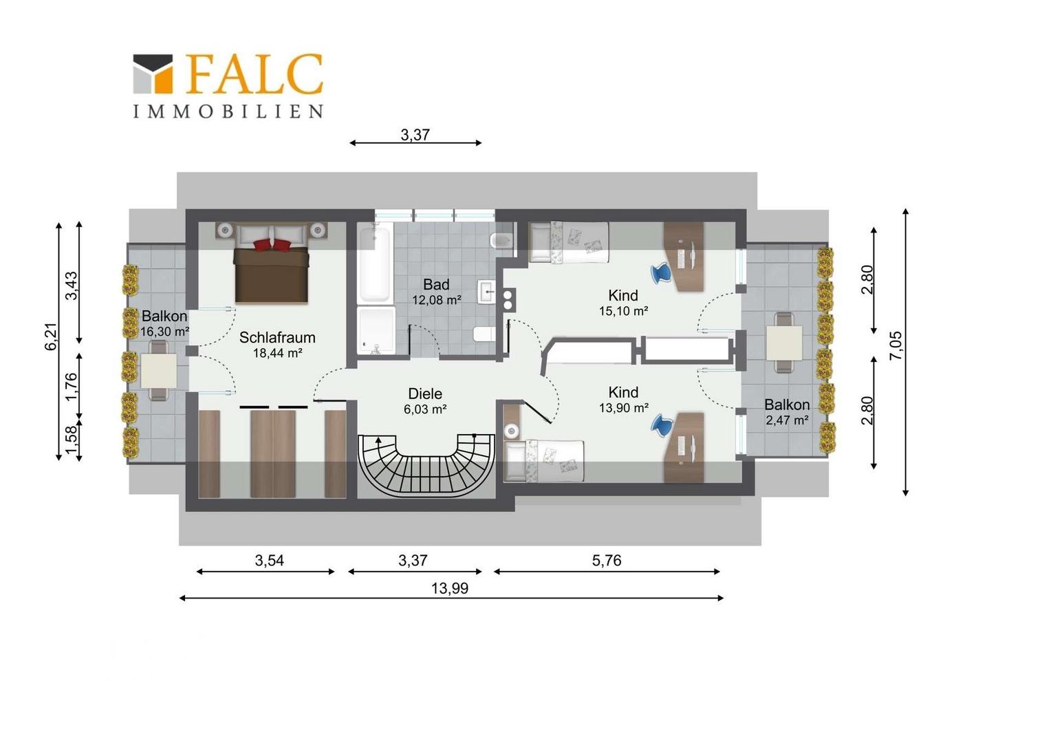 Grundriss Dachgeschoss